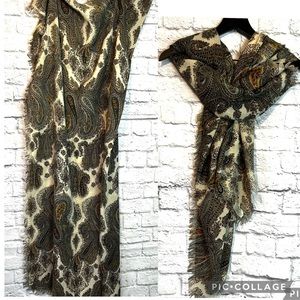 Merle Limited Paisley Wool blend Square Scarf / Wrap